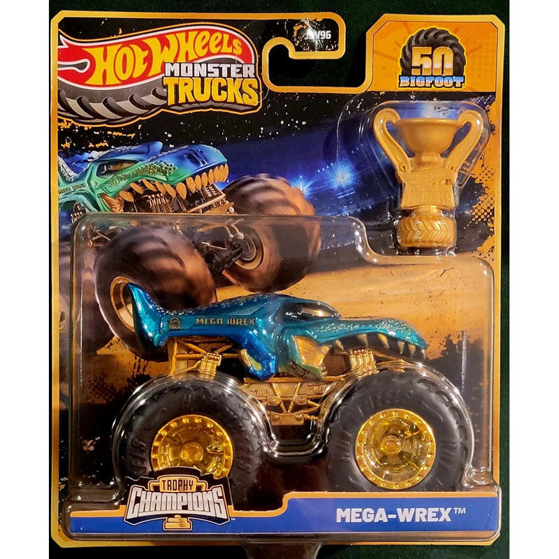 Hot Wheels Monster Trucks Mega Wrex Bigfoot 50th Anniversary Vehicle (JDV96)
