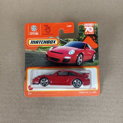 Matchbox Porsche 911 GT3 Red Short Card