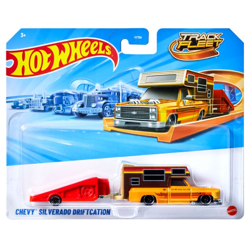 Hot Wheels Track Fleet Chevy Silverado Driftcation Mattel Diecast Truck (HYT56)