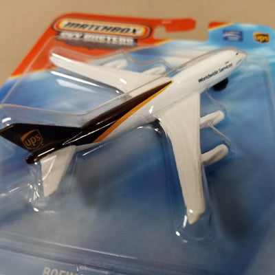 Matchbox Sky Busters Boeing 747-400 Diecast 2025 - Weiß Schwarz UPS Logo