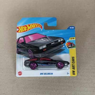 Hot Wheels  DMC Delorean Black #36 HW Art Cars 2025 Short Card