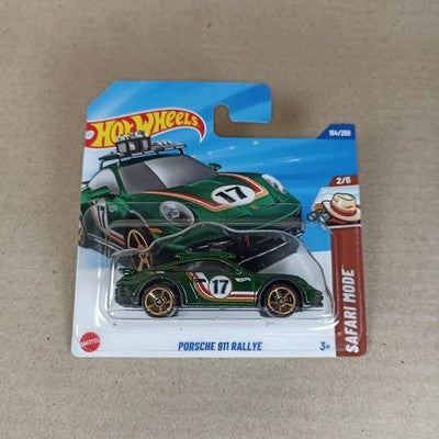 2025 Hot Wheels Porsche 911 Rallye Green Short Card 154/250 Rally
