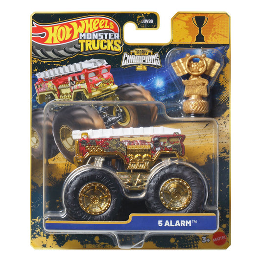 Monster Trucks Hot Wheels 5 Alarm And Bigfoot 50th Anniversary Vehicle (JDV96)