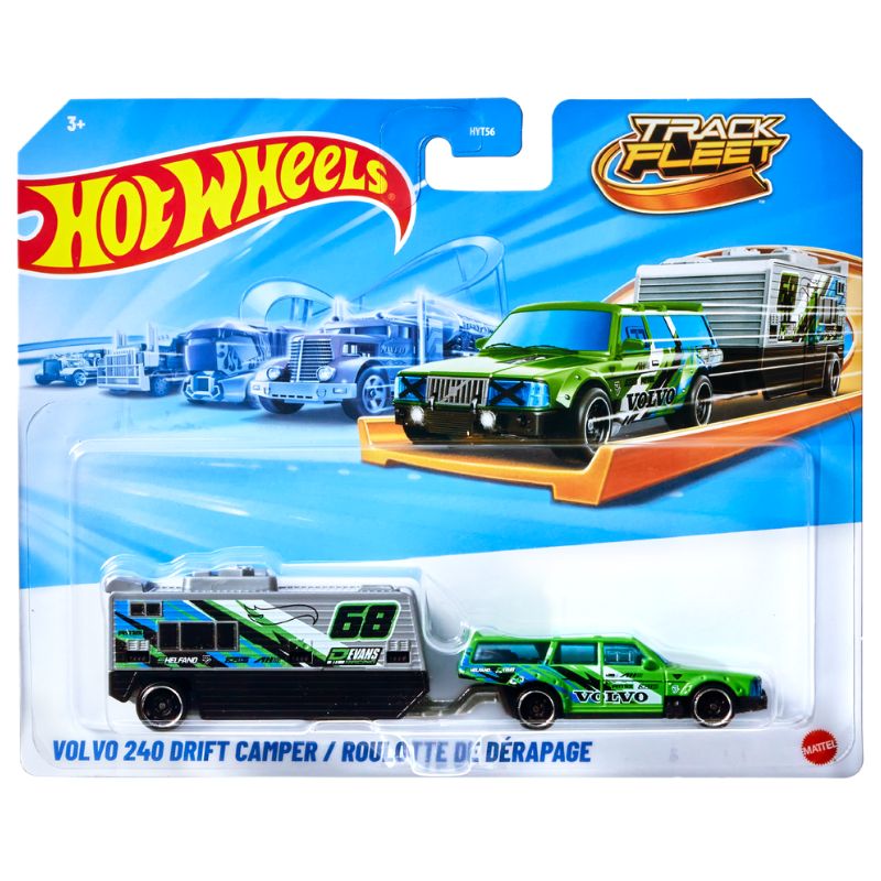 Hot Wheels Volvo 240 Drift Camper Track Fleet E Diecast Vehicle (HYT56)