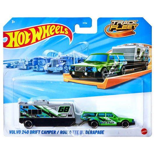 Hot Wheels Volvo 240 Drift Camper Track Fleet E Diecast Vehicle (HYT56)