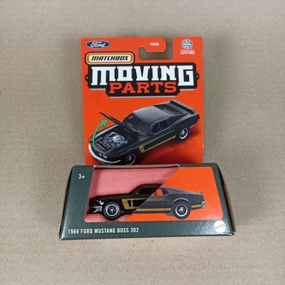 Matchbox Moving Parts 1969 Ford Mustang Boss 302 Black 2024