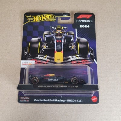 Lot 2x Hot Wheels Premium F1 Oracle Red Bull RB20 (#1) Max (#11) Perez