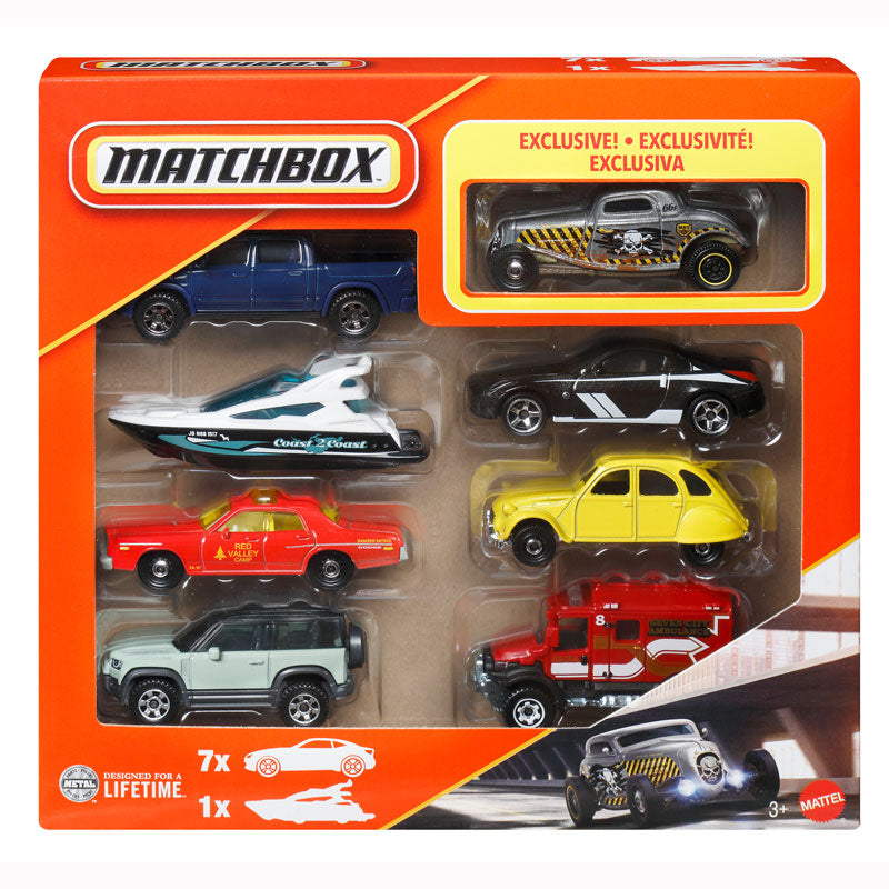 Matchbox Set Of 8 HVR81 Mattel Toy Cars Collection (HVR81)