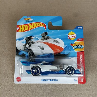Hot Wheels Super Twin Mill White Netflix Let's Race Short Card 2025