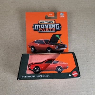 2025 Matchbox Moving Parts Serie 1975 Mitsubishi Lancer Celeste Rot #43