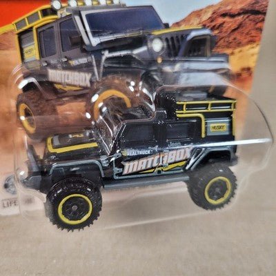 2026 Matchbox Jeep Wrangler Superlift Schwarz #62 Short Card