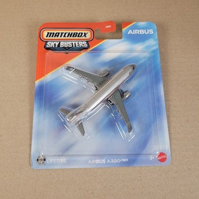 Matchbox Sky Busters 2026 Airbus A320 neo Silver - Matchbox Airlines - Diecast