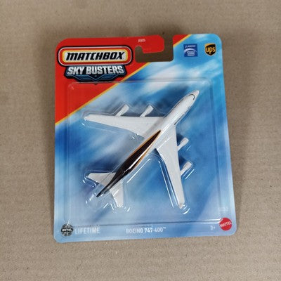 Matchbox Sky Busters Boeing 747-400 Diecast 2025 - Weiß Schwarz UPS Logo