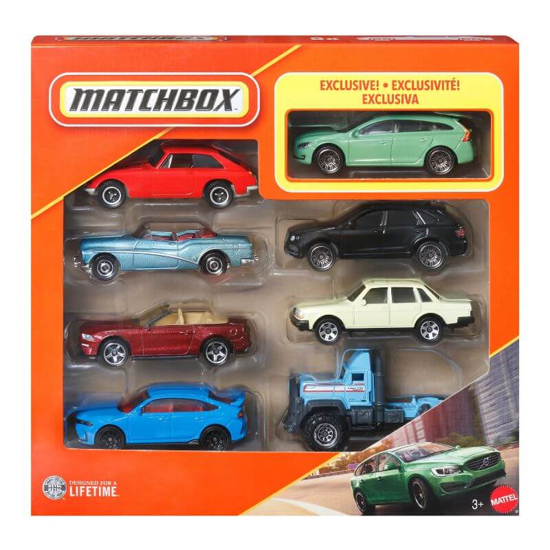 Matchbox Set Of 8 HVR81 Mattel Toy Cars Collection (HVR81)