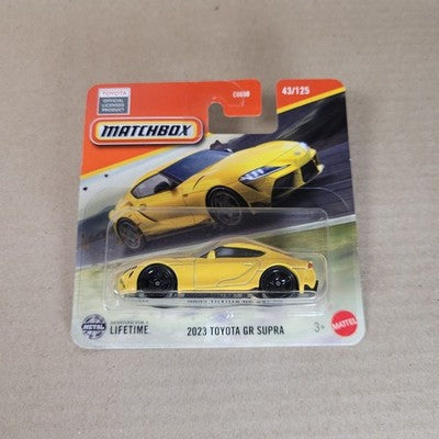 2025 Matchbox 2023 Toyota GR Supra Yellow #43 Mainline Short Card