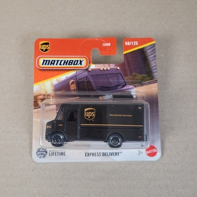 2025 Matchbox UPS Express Delivery Driver Truck Van 68 Mainline Short Card