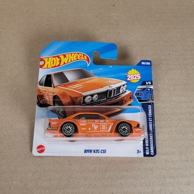 2025 Hot Wheels BMW 635 Ci Orange #185 Wild Wide Body Short Card
