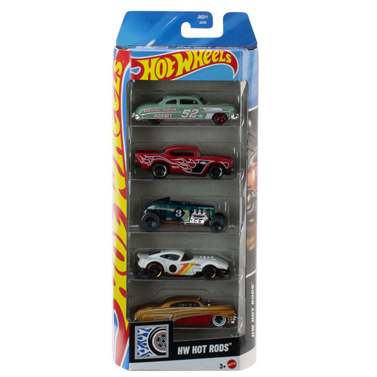 Hot Wheels Set Of 5 Mattel HW Hot Rods JKG11 Toy Cars (1806)