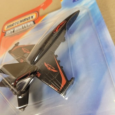 2025 Matchbox Boeing F/A-18 Super Hornet Black Sky Busters - Kleiner Kartenmangel