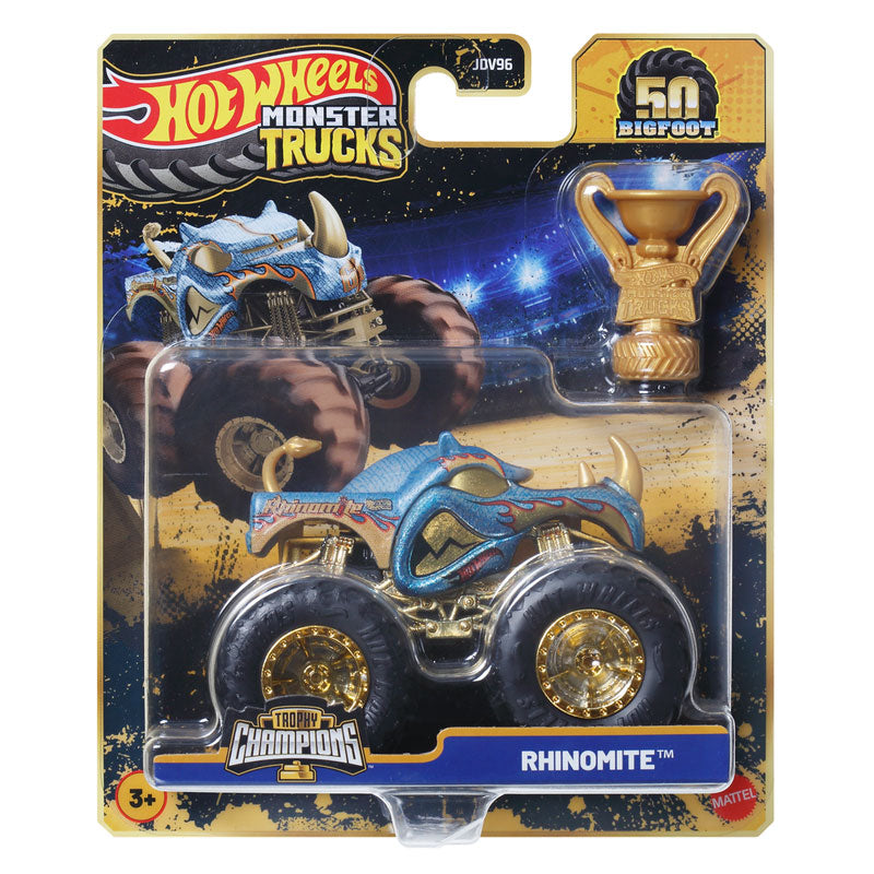 Hot Wheels Monster Trucks 1:64 Rhinomite Bigfoot 50th Anniversary Vehicle (JDV96)