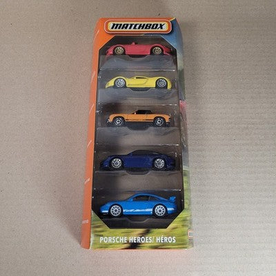 2025 Matchbox Porsche Heroes 5 Pack 911 GT3, 918, 914, 911 Targa, Cabrio