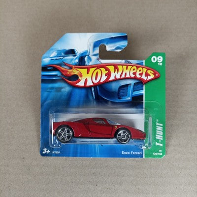 Hot Wheels 2007 Treasure Hunt Enzo Ferrari Short Card Red Seats