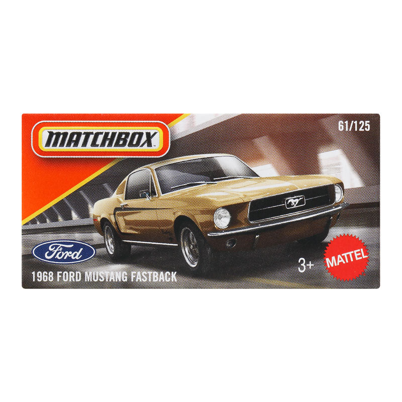 Matchbox Power Grabs 1968 Ford Mustang Fastback Toy Car (DNK70)