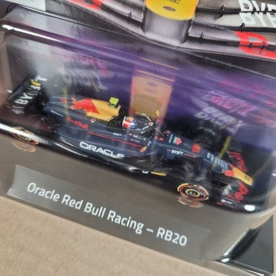 Lot 2x Hot Wheels Premium F1 Oracle Red Bull RB20 (#1) Max (#11) Perez