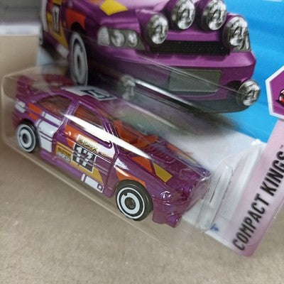 2025 Hot Wheels Lot 2x Ford Escort Purple #113 Compact Kings Short Card