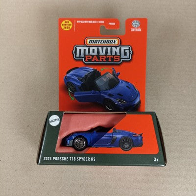 Matchbox Moving Parts 2024 Porsche 718 Spyder RS Blue #31 2025
