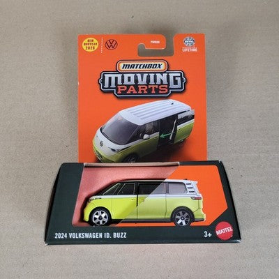 2025 Matchbox Moving Parts 2024 Volkswagen ID. Buzz Yellow #34 Card Not Perfect