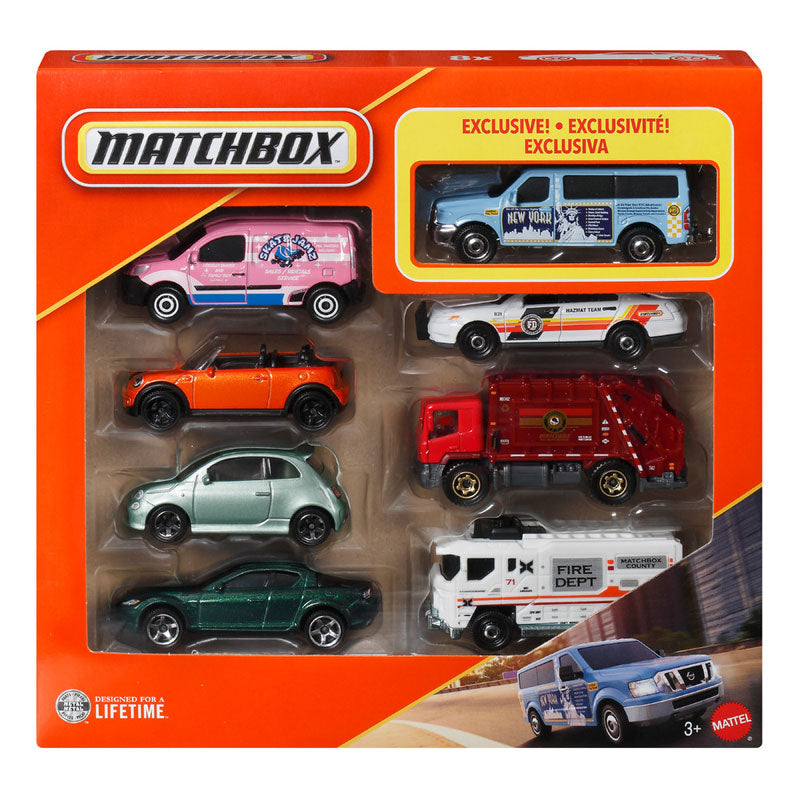 Matchbox Set Of 8 HVR81 Mattel Toy Cars Collection (HVR81)