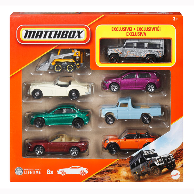Matchbox Set Of 8 HVR81 Mattel Toy Cars Collection (HVR81)