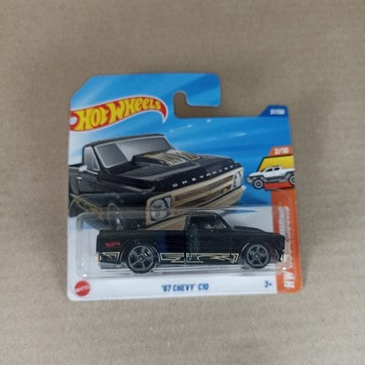 Hot Wheels Chevy 67 C10 Schwarz Hot Trucks 2025 Short Card