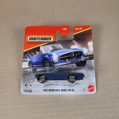 Matchbox 2026 1963 Mercedes-Benz 230 SL #46 Blue Short Card
