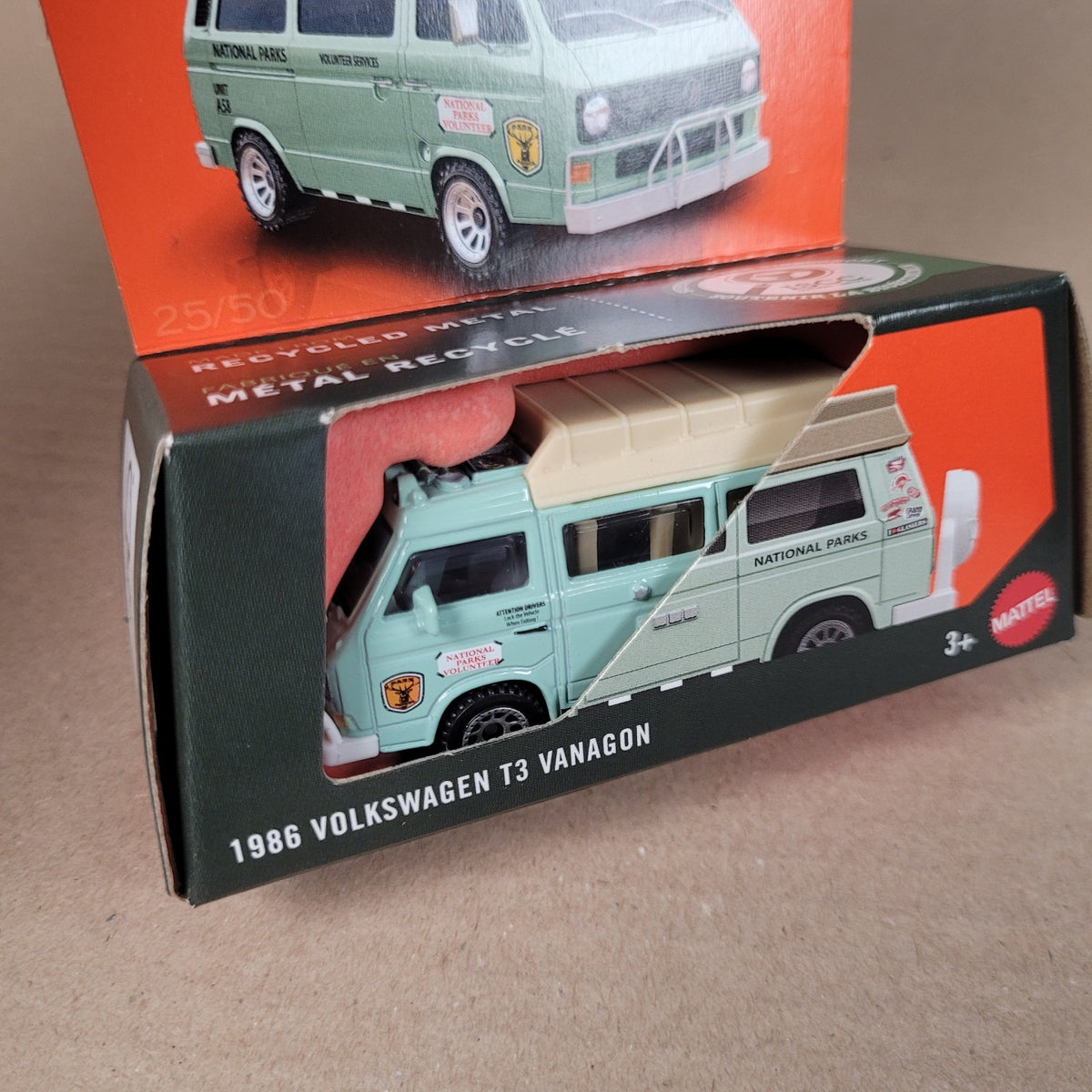 2026 Matchbox Moving Parts 1986 VW Volkswagen T3 Vanagon National Parks Green 