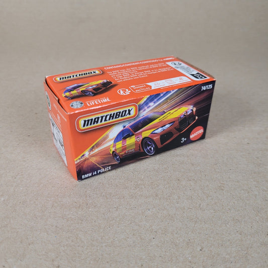 2026 Matchbox Power Grabs BMW i4 Police Red #74
