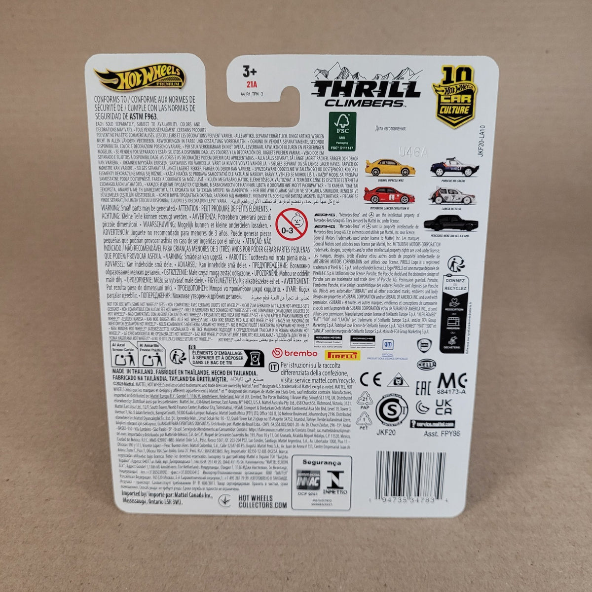 Hot Wheels Mercedes-Benz 300 SEL 6.8 AMG Thrill Climbers FPY86-961 Q 1/64 Schwarz