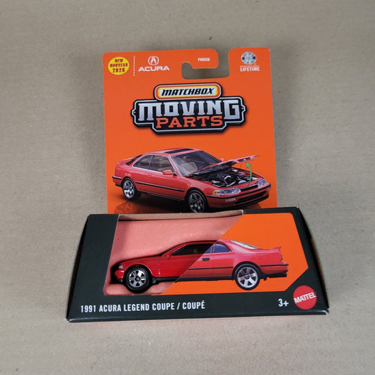 2026 Matchbox Moving Parts #31 1991 Acura legend Coupe Red 