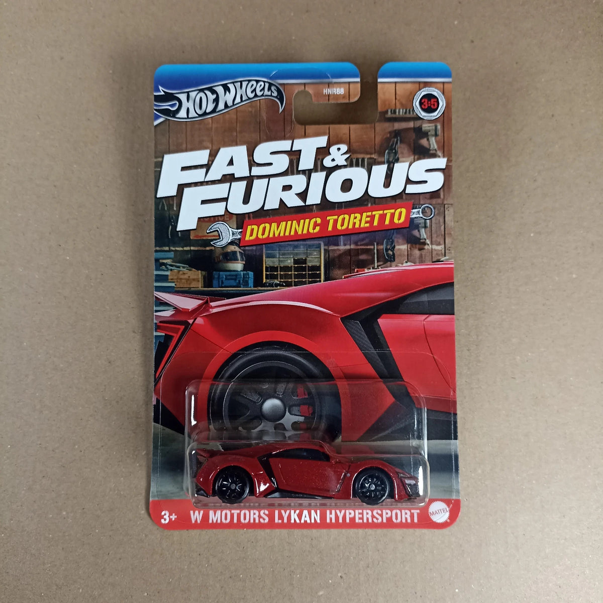 2024 Fast and Furious - Dominic Toretto - Hot Wheels Diecast Komplettset mit 5 Autos