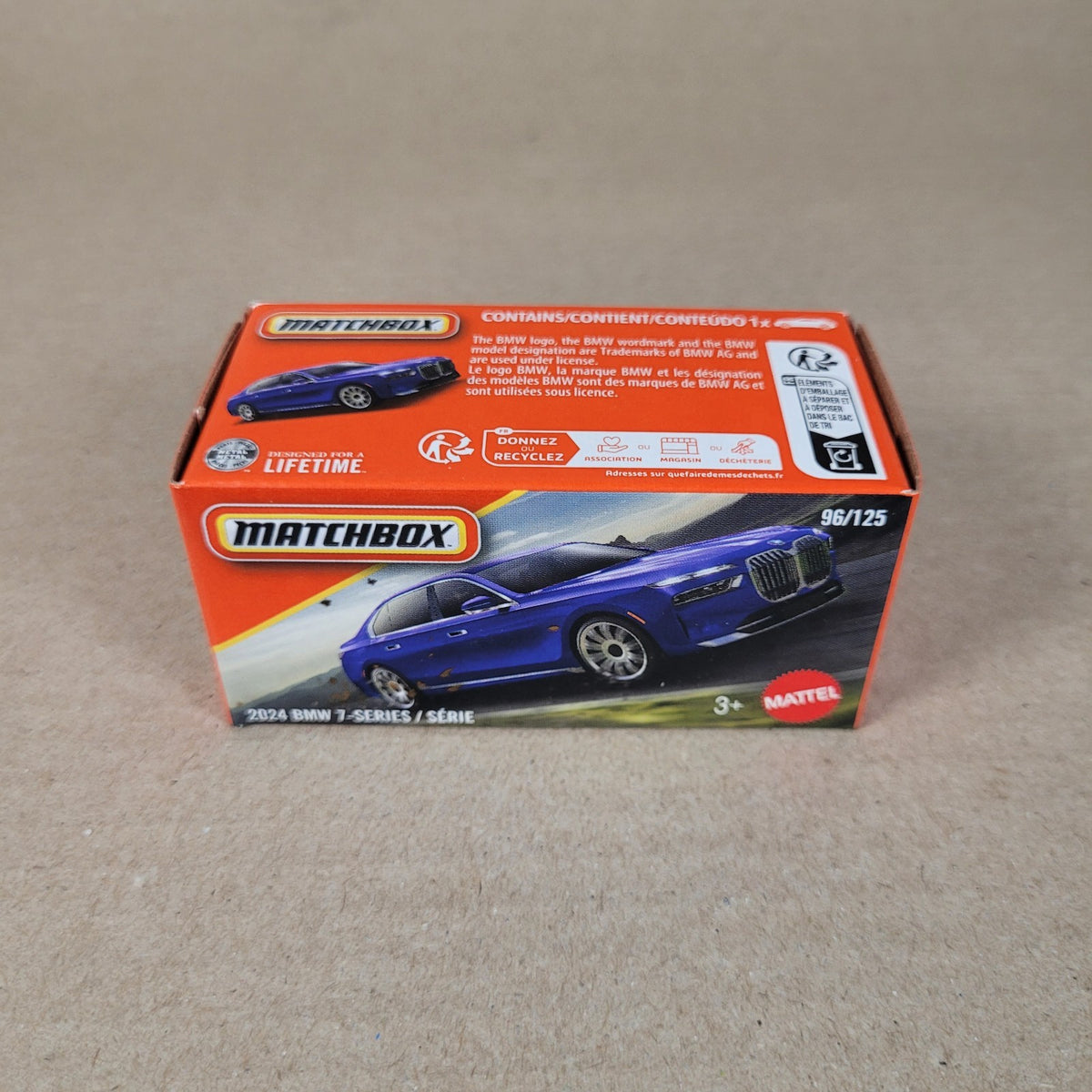 2026 Matchbox Power Grabs #96 2024 BMW 7-Series Blue 