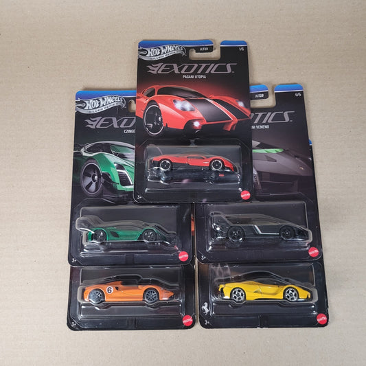 2026 Hot Wheels Silver Series Exotics Full Set Of 5 Ferrari 