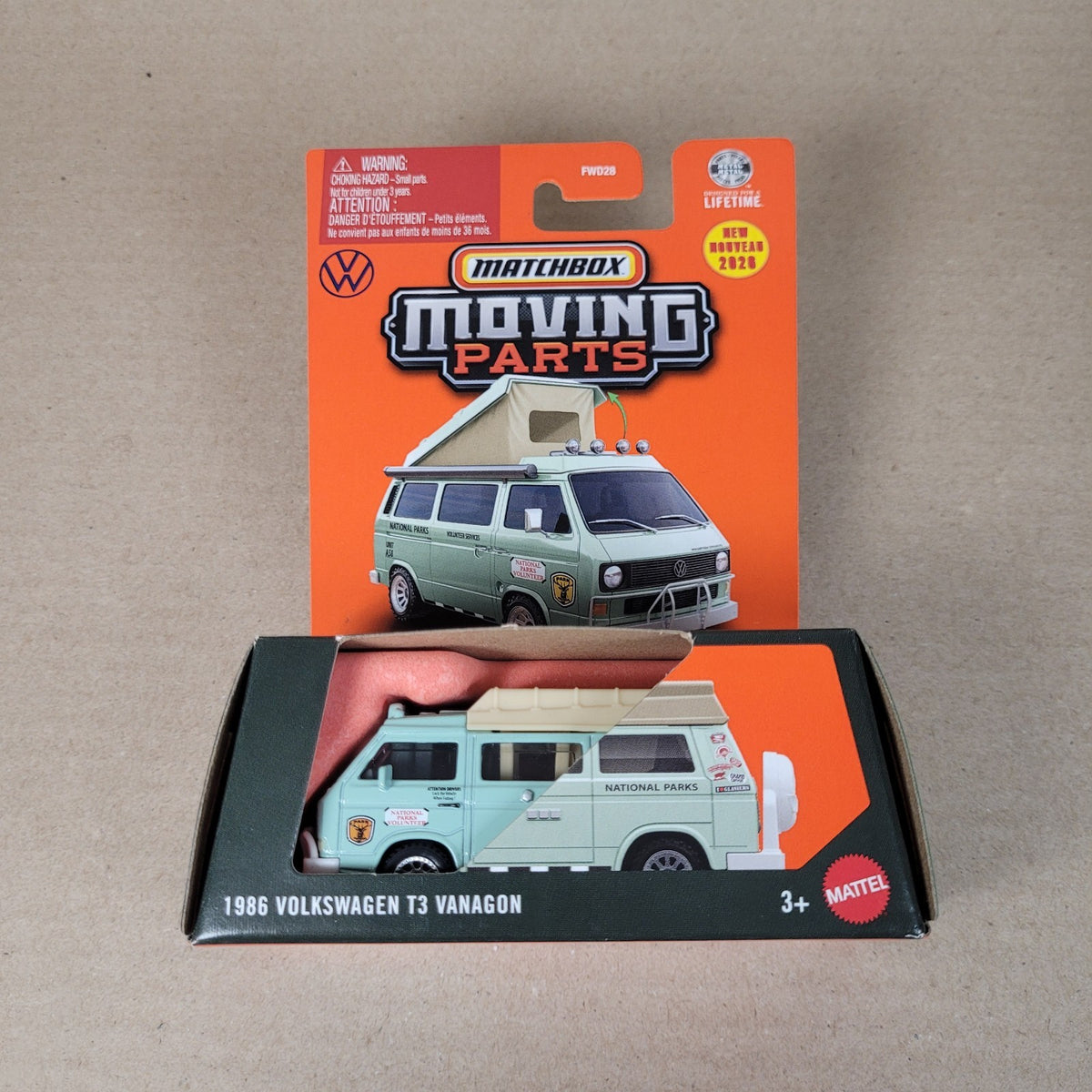 2026 Matchbox Moving Parts 1986 VW Volkswagen T3 Vanagon National Parks Green 