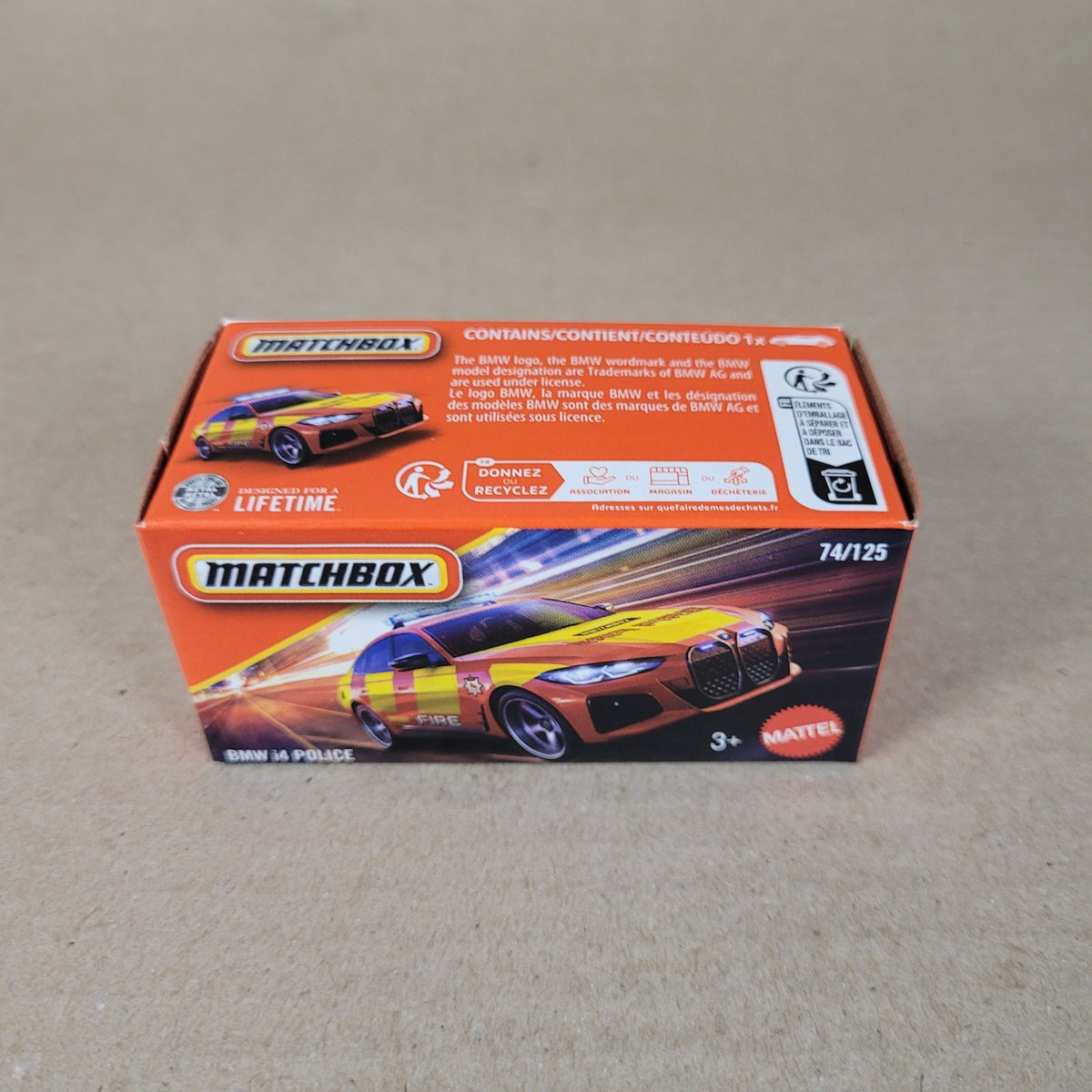 2026 Matchbox Power Grabs BMW i4 Police Red #74