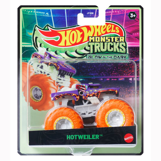 Hot Wheels Monster Trucks Glow In The Dark Hotweiler Vehicle (JFX08)
