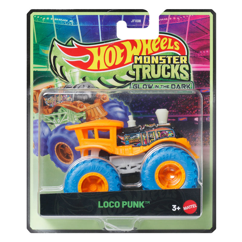 Hot Wheels Monster Trucks Glow In The Dark Loco Punk Vehicle (JFX08)