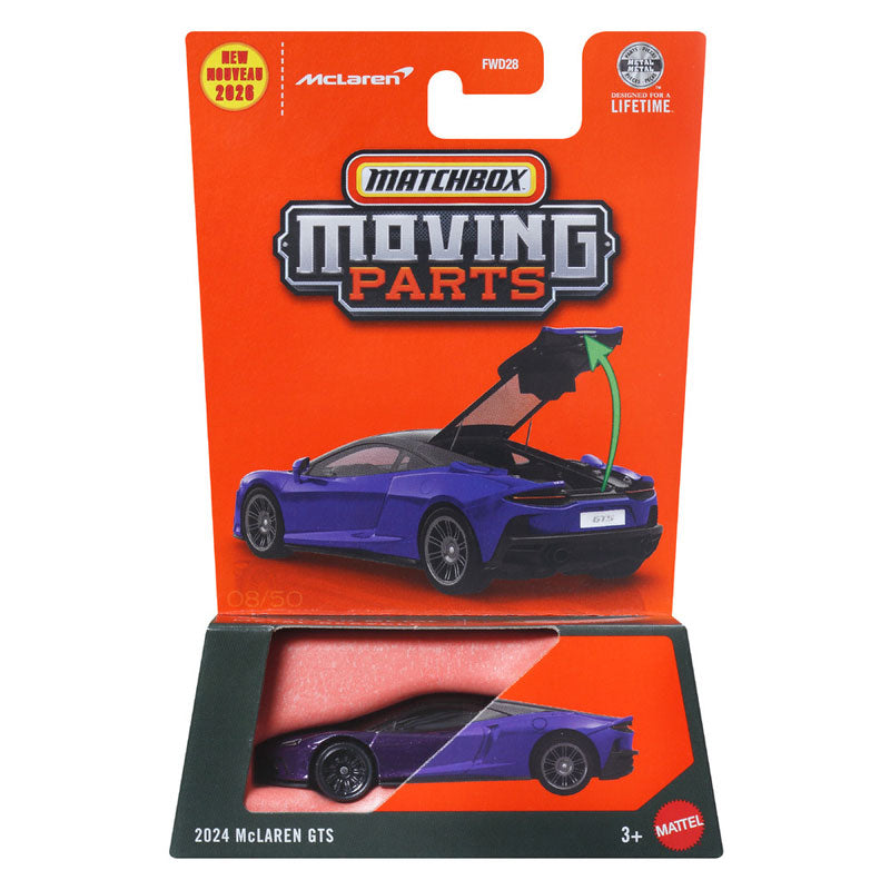 Matchbox Moving Parts Mattel Toy Car 2024 McLaren GTS JHV28 (FWD28)