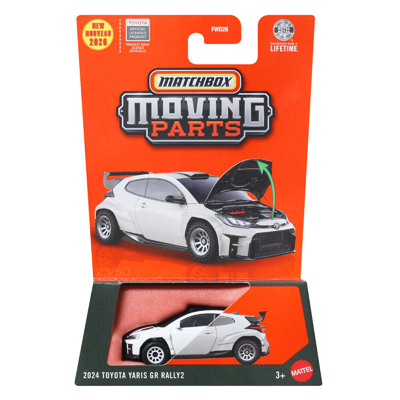 Matchbox Moving Parts Mattel Toy Car N 2024 Toyota Yaris GR Rally2 JHV36 (FWD28)