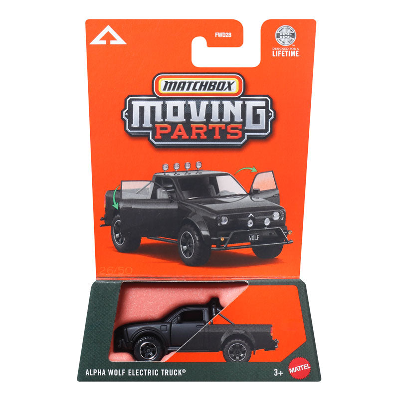 Matchbox Moving Parts Mattel M Alpha Wolf Electric Truck (FWD28)