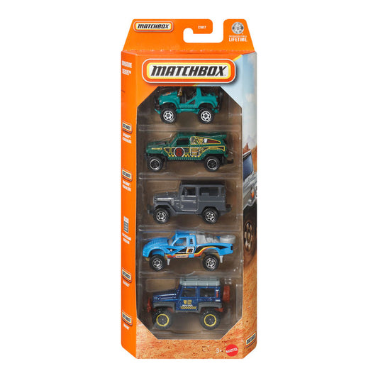Matchbox Sets Mattel Adventure Seekers 5-Pack Toy Cars JJP28 (C1817)